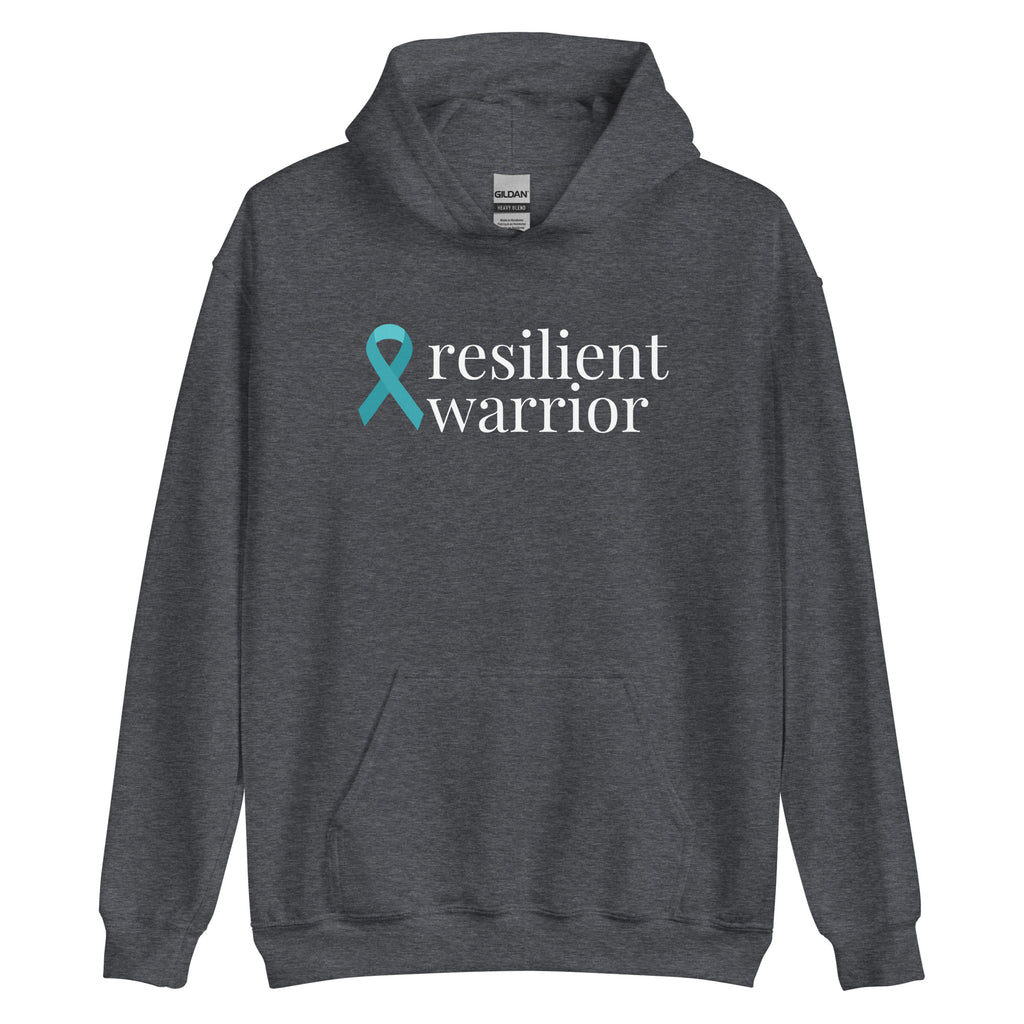 Ovarian Cancer resilient warrior Ribbon Hoodie (Several Colors Available)