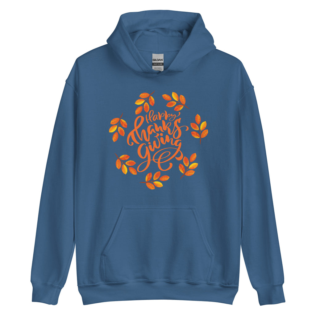 Thanksgiving Autumn Leaf Wreath Hoodie - Several Colors Available