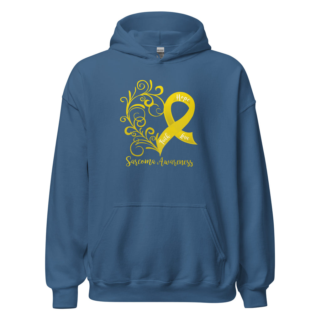 Sarcoma Awareness Heart Hoodie - Several Colors Available