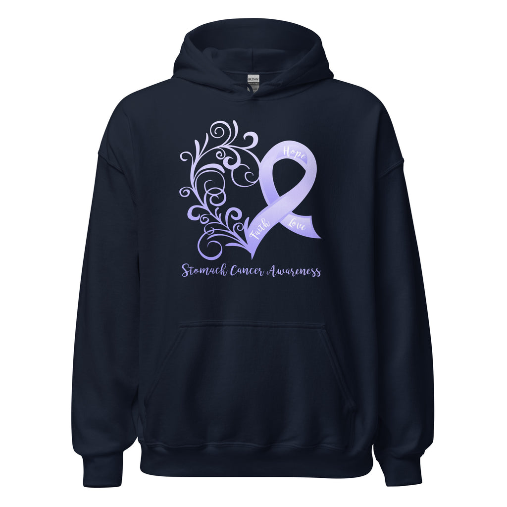 Stomach Cancer Awareness Heart Hoodie - Several Colors Available