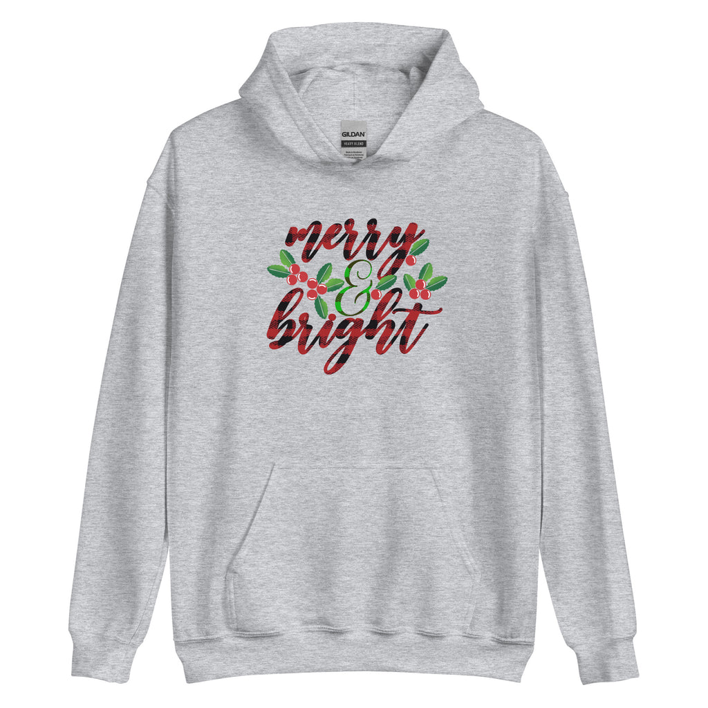 merry & bright Gingham Holly Hoodie
