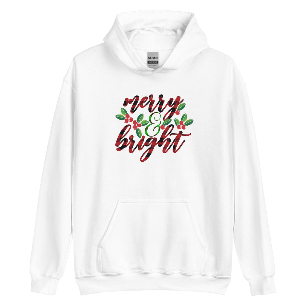 merry & bright Gingham Holly Hoodie