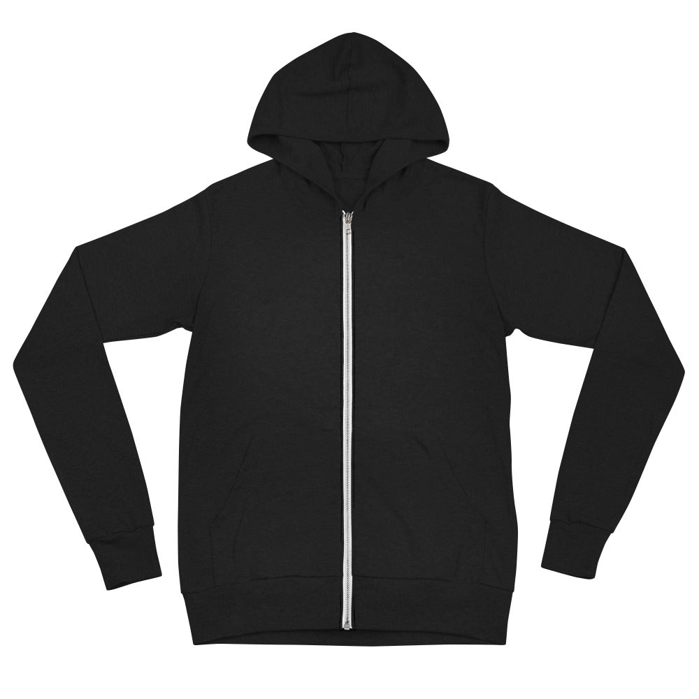 Breast Cancer Awareness Filigree Butterfly Lightweight Zip Hoodie - Design Displayed on Back
