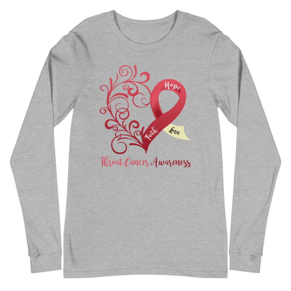 Throat Cancer Awareness Long Sleeve Tee (Several Colors Available)