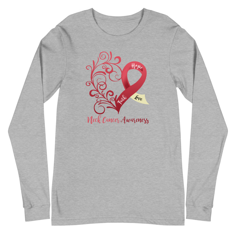 Neck Cancer Awareness Long Sleeve Tee (Several Colors Available)