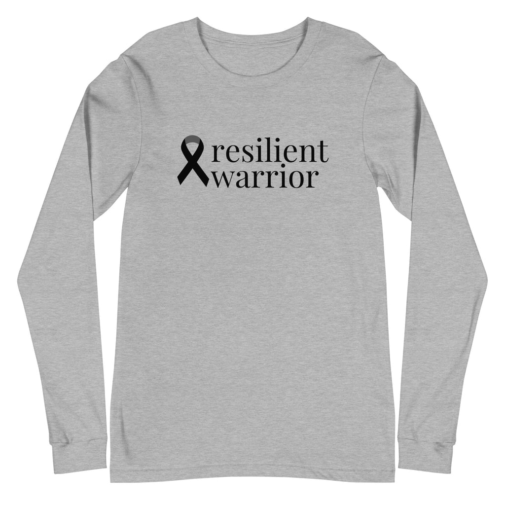 Melanoma & Skin Cancer resilient warrior Long Sleeve Tee (Several Colors Available)