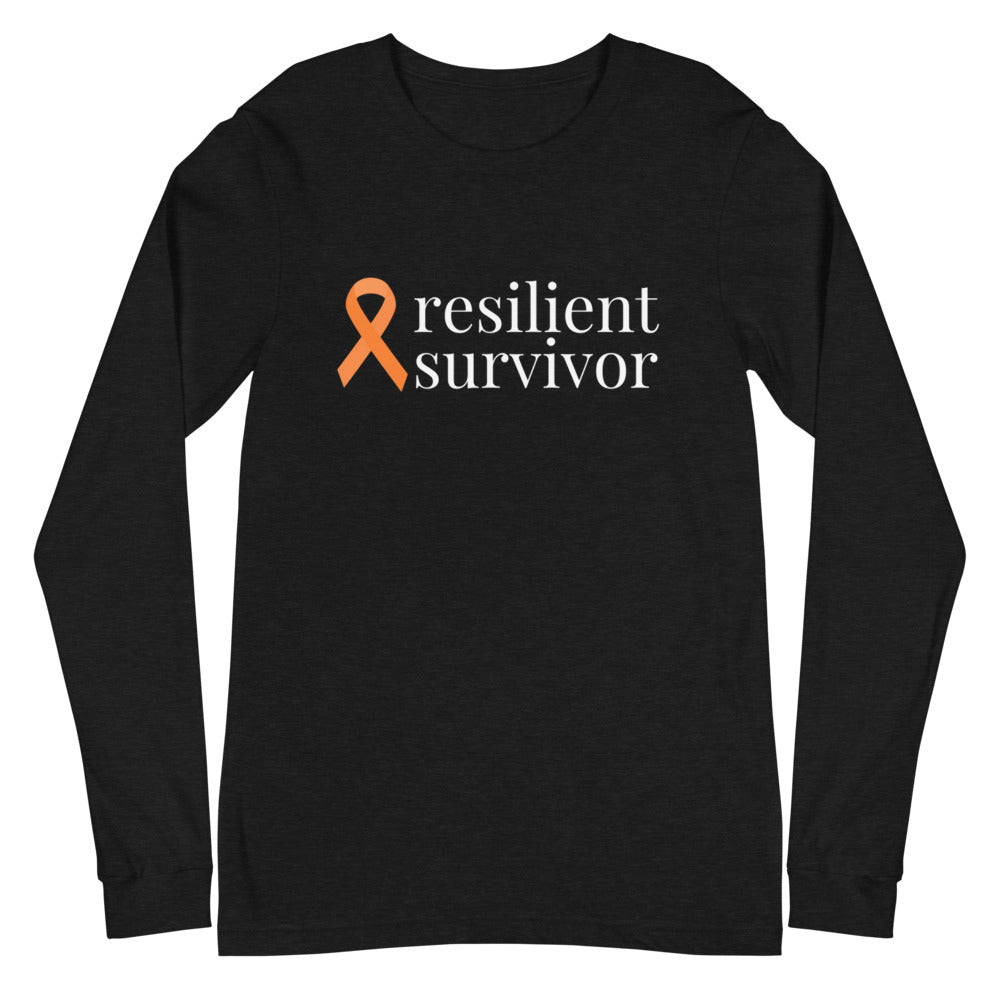 Leukemia resilient survivor Ribbon Long Sleeve Tee - Several Colors Available
