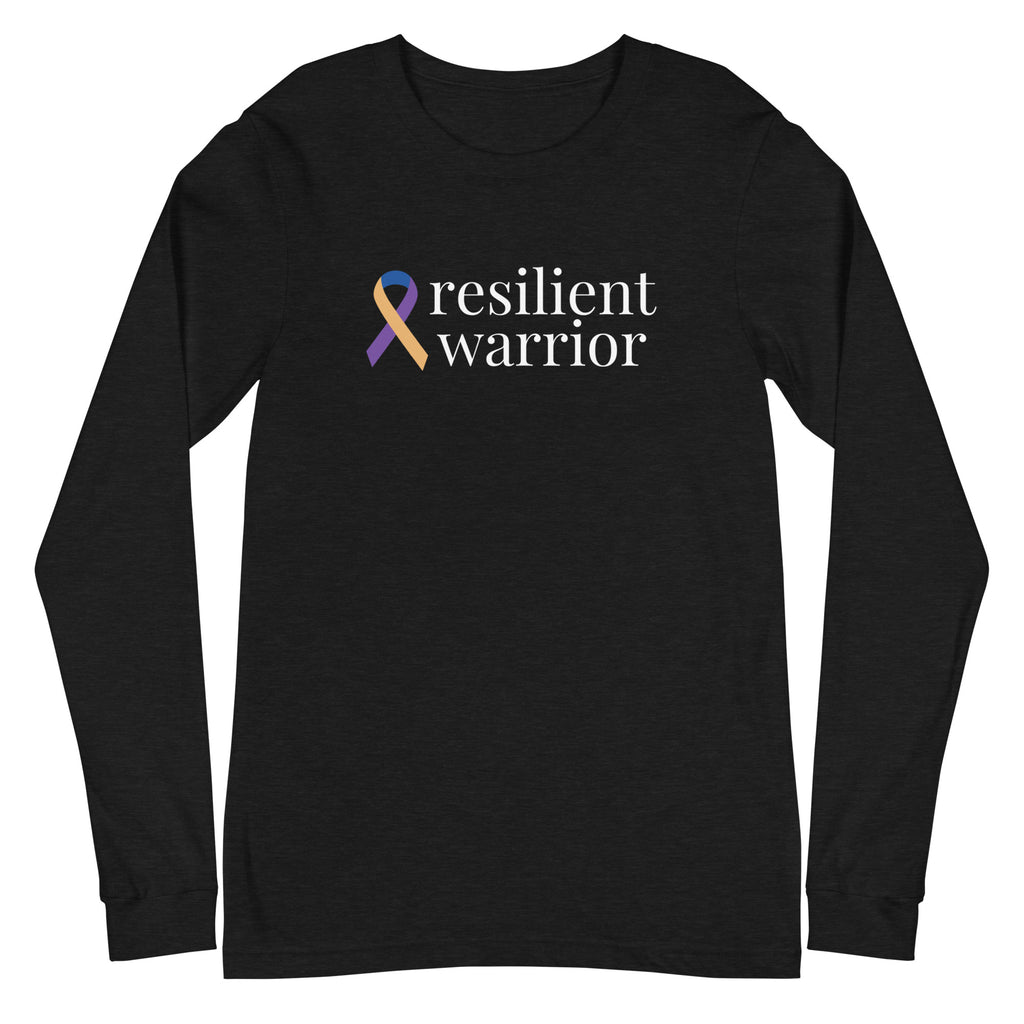 Bladder Cancer "resilient warrior" Long Sleeve Tee (Several Colors Available)