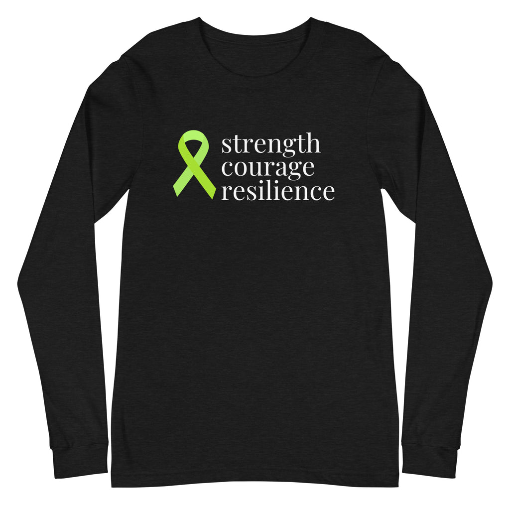 Lymphoma strength courage resilience Ribbon Long Sleeve Tee