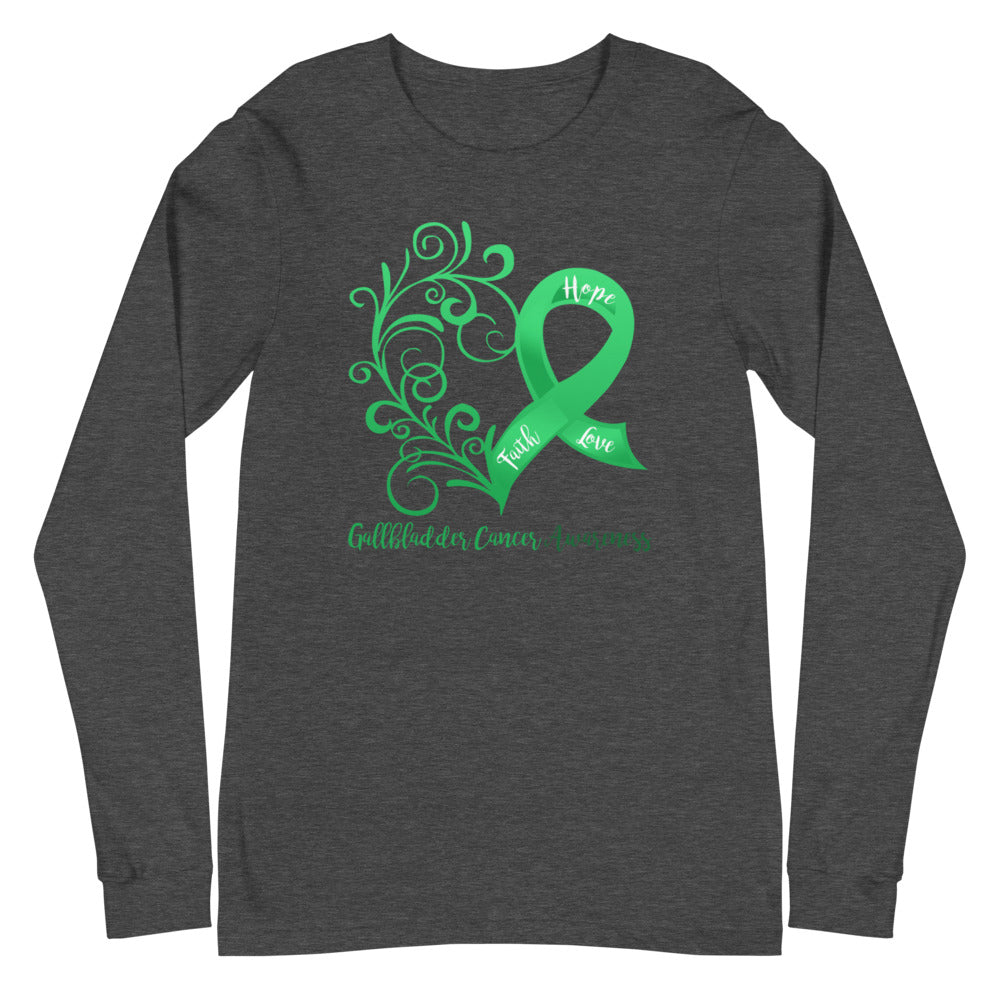 Gallbladder Cancer Awareness Long Sleeve Tee (Several Colors Available)
