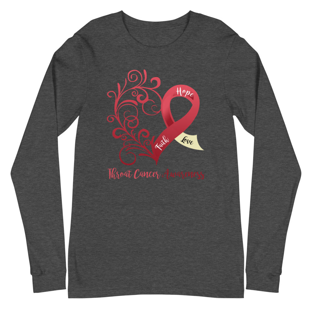 Throat Cancer Awareness Long Sleeve Tee (Several Colors Available)
