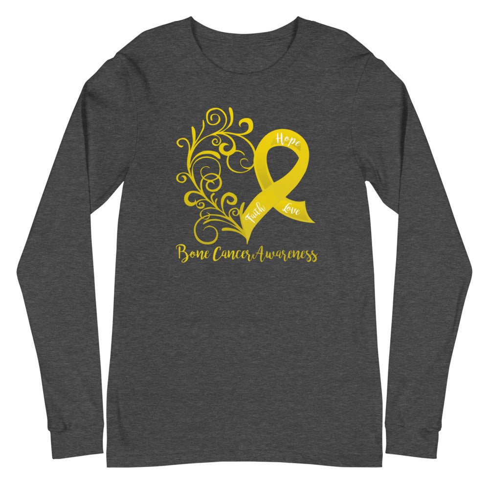 Bone Cancer Awareness Long Sleeve Tee (Several Colors Available)