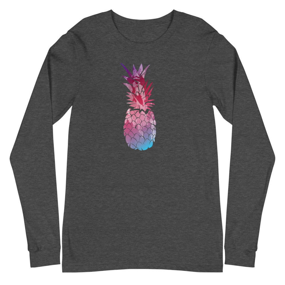 Purple-Blue Pineapple Long Sleeve Tee - Several Colors Available