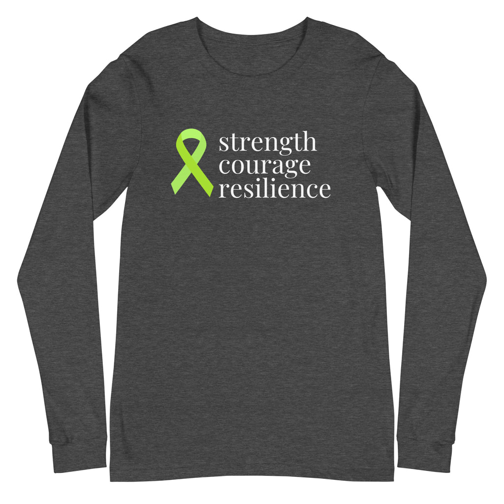 Lymphoma strength courage resilience Ribbon Long Sleeve Tee