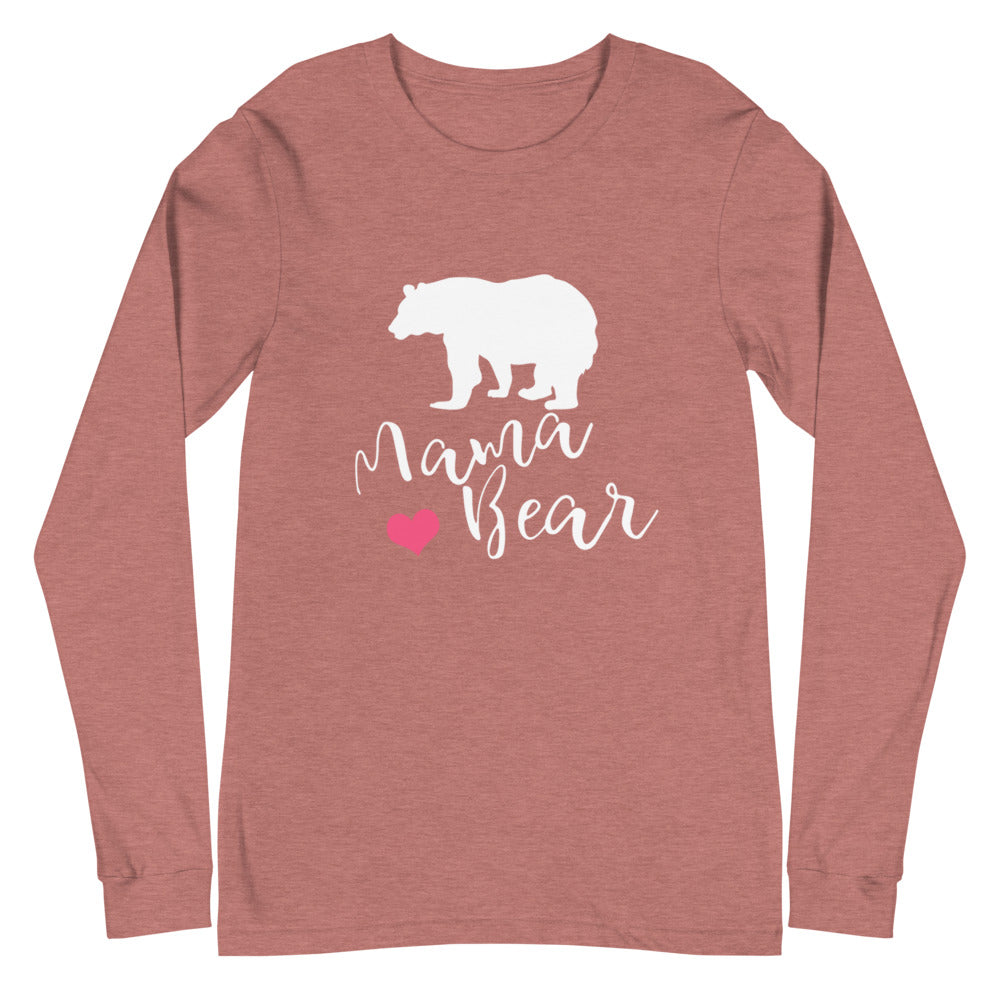 Mama Bear Heart Long Sleeve Tee (Several Colors Available)