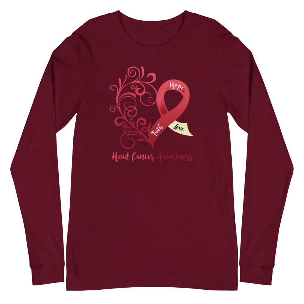 Head Cancer Awareness Long Sleeve Tee (Several Colors Available)