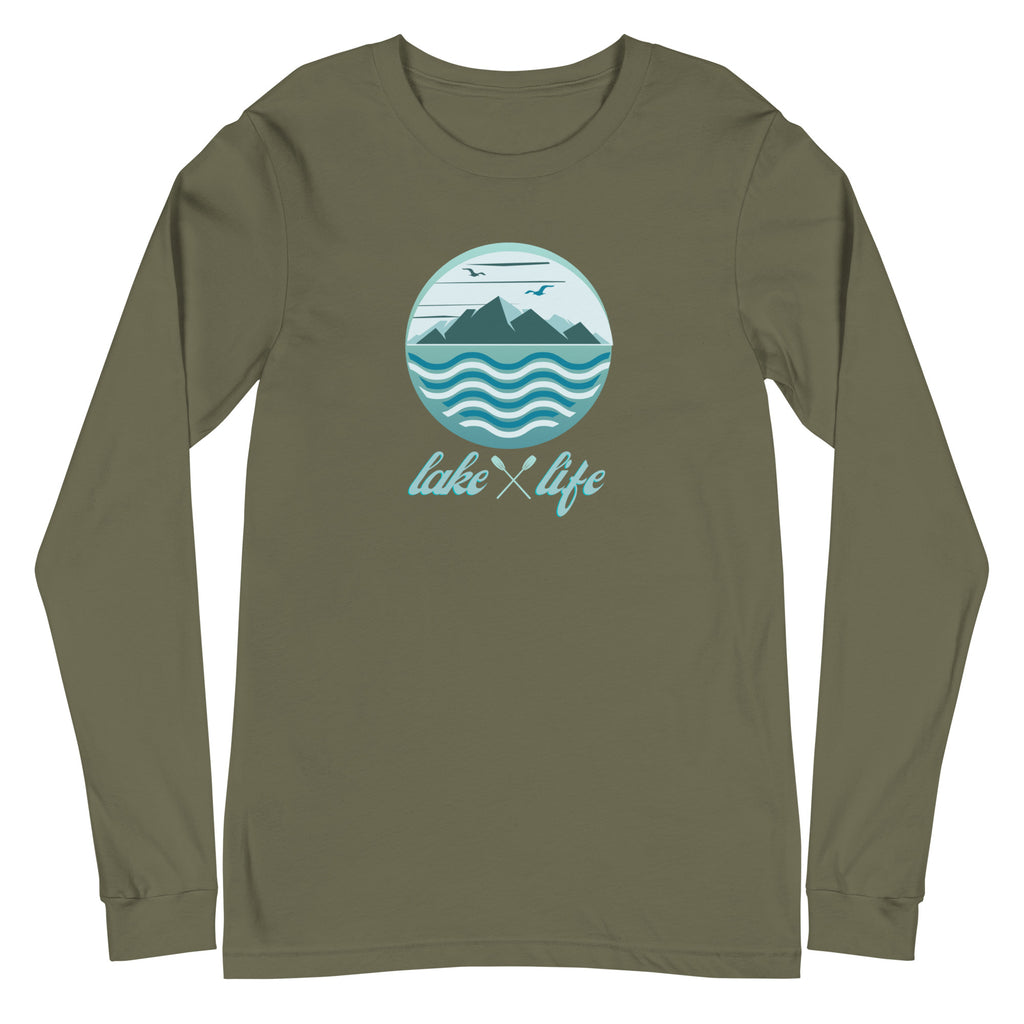 Mountain Lake Life Long Sleeve Tee - Several Colors Available