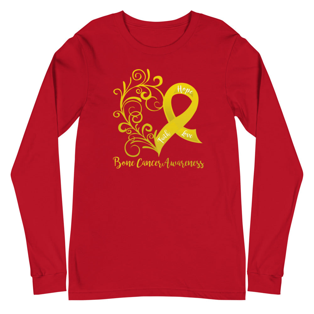 Bone Cancer Awareness Long Sleeve Tee (Several Colors Available)
