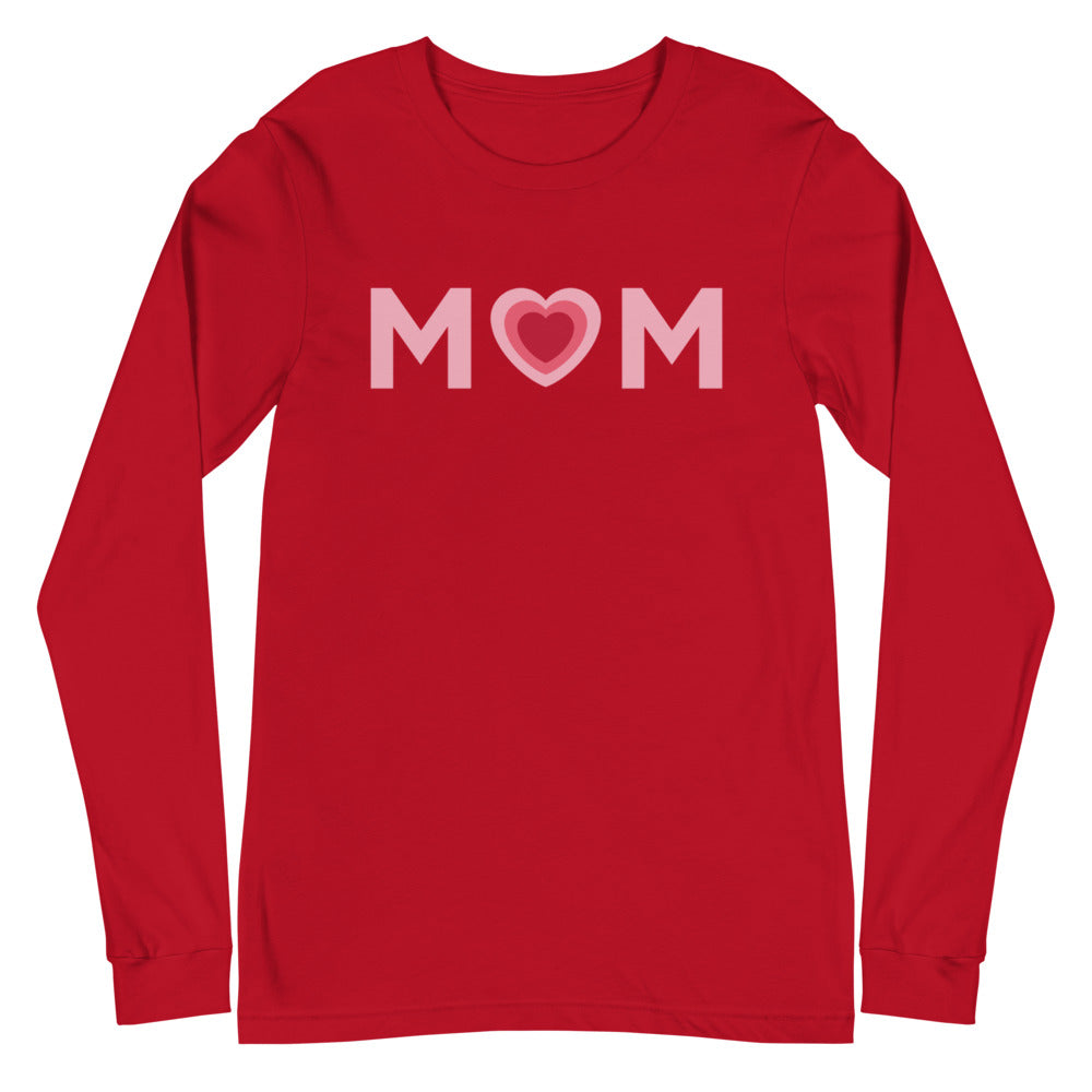 MOM Heart Long Sleeve Tee (Several Colors Available)