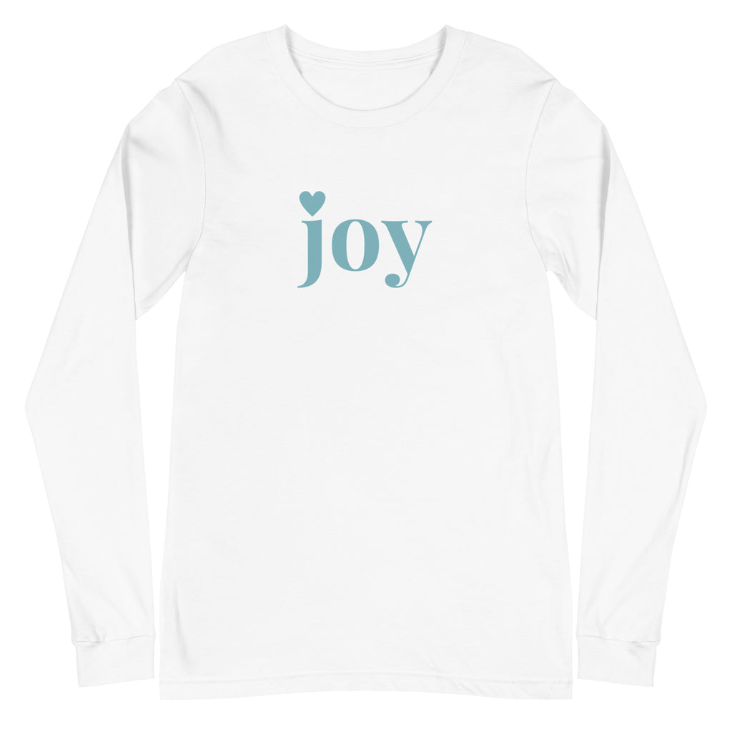 joy Heart Teal Font Long Sleeve Tee - Several Colors Available