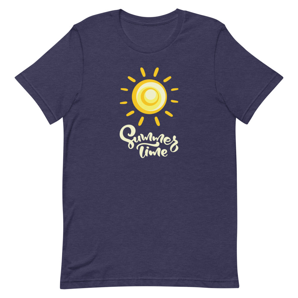 Summer Time Bright Sun T-Shirt (Heather Midnight Navy)