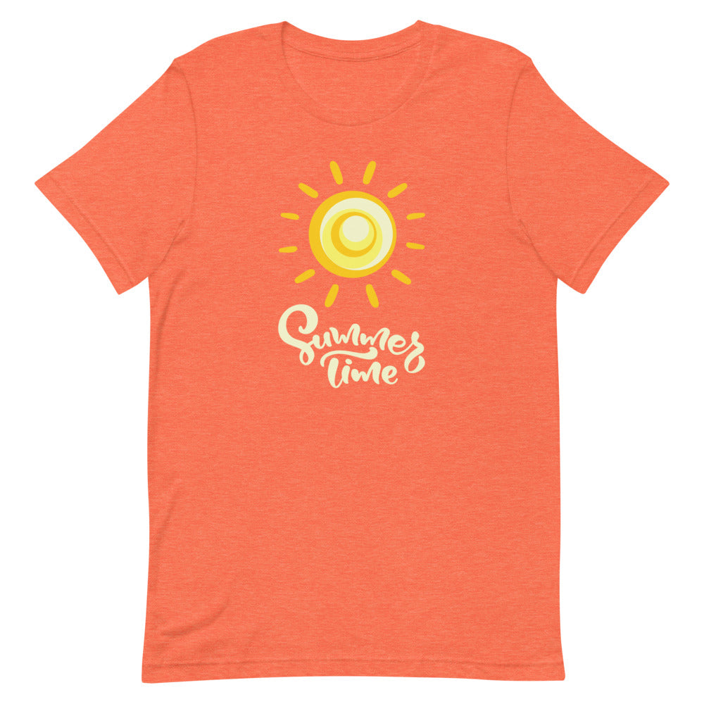 Summer Time Bright Sun T-Shirt (Heather Orange)