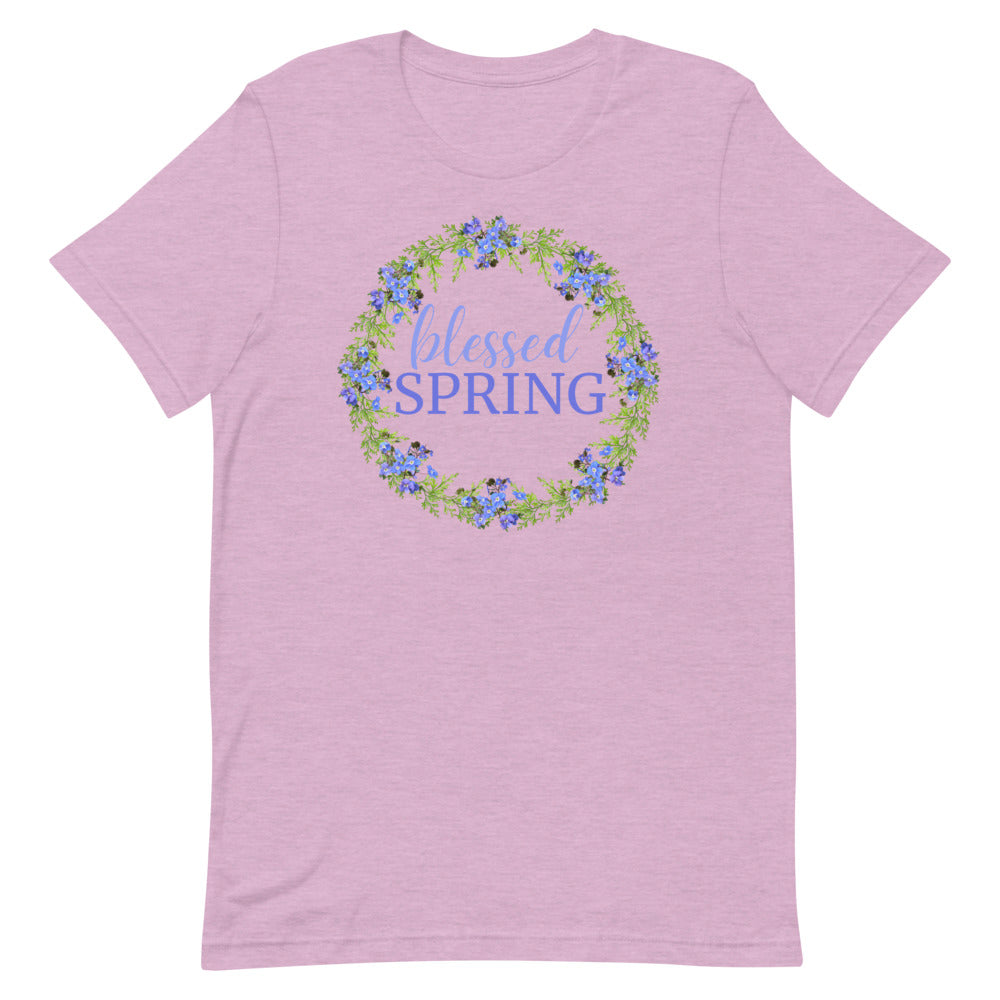 blessed SPRING Floral Wreath T-Shirt (Light Colors)