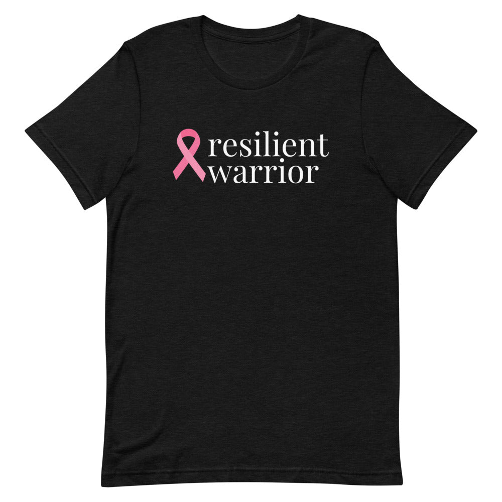 Breast Cancer resilient warrior Ribbon T-Shirt - Dark Colors