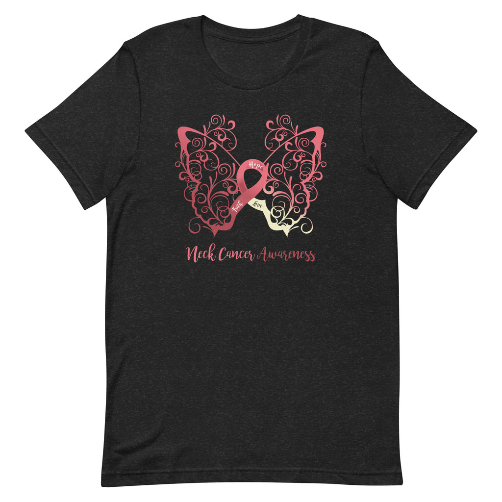 Neck Cancer Awareness Butterfly T-Shirt - Several Colors Available