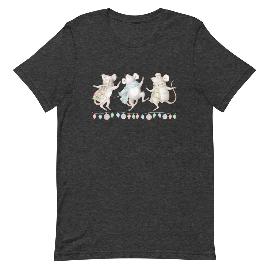 Vintage Christmas Dancing Mice T-Shirt - Dark Colors