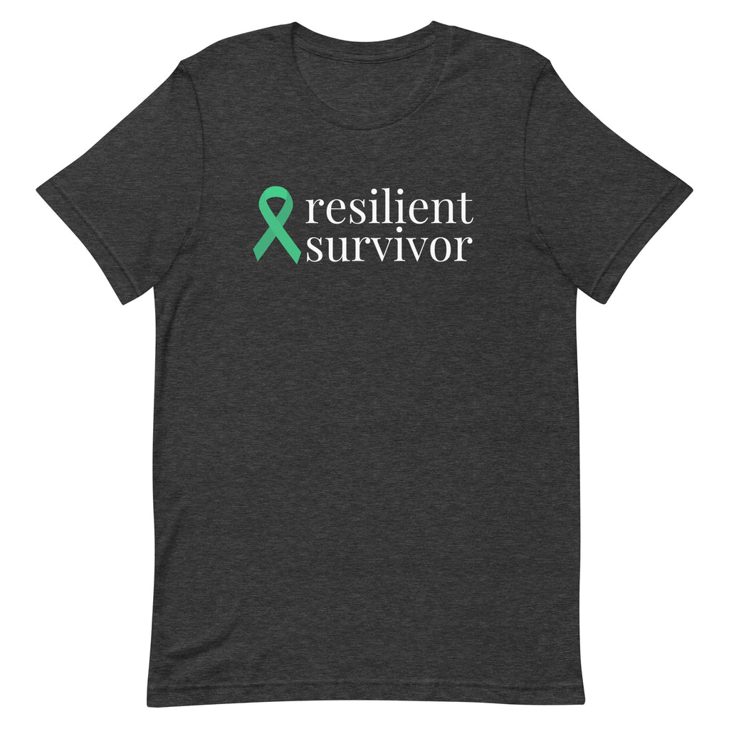 Bile Duct Cancer / Gallbladder Cancer resilient survivor Ribbon T-Shirt - Several Colors Available