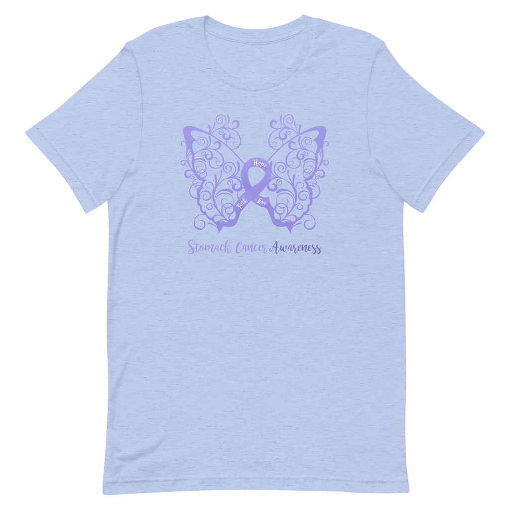 Stomach Cancer Awareness Filigree Butterfly T-Shirt - Several Colors Available