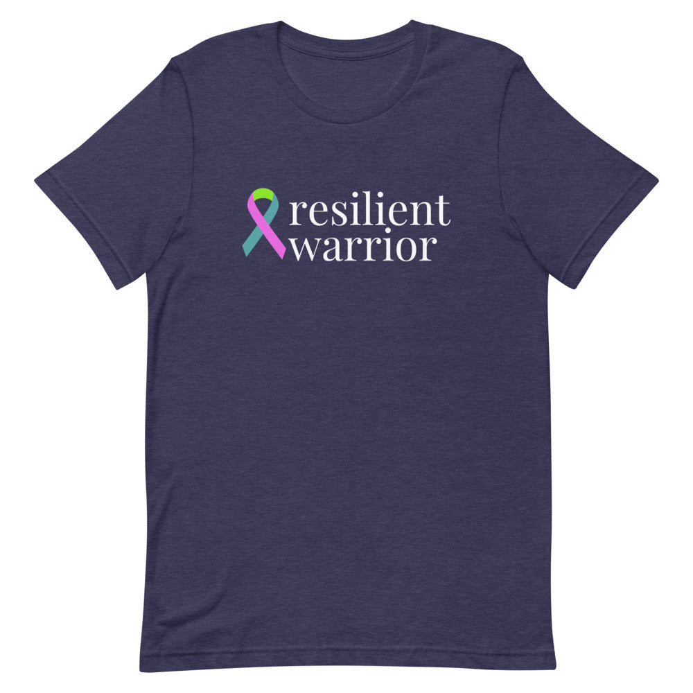 Metastatic Breast Cancer resilient warrior Ribbon T-Shirt - Several Colors Available