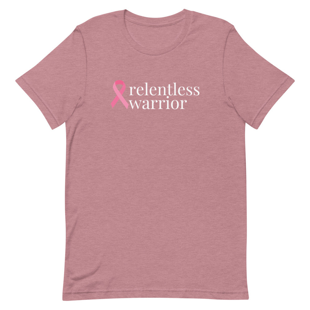 Breast Cancer relentless warrior Ribbon T-Shirt - Dark Colors