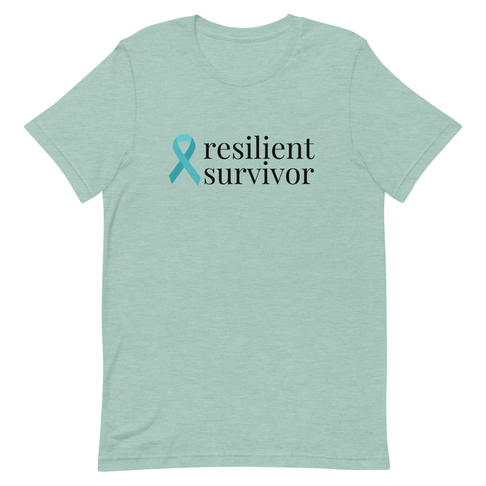 Ovarian Cancer resilient survivor Ribbon T-Shirt