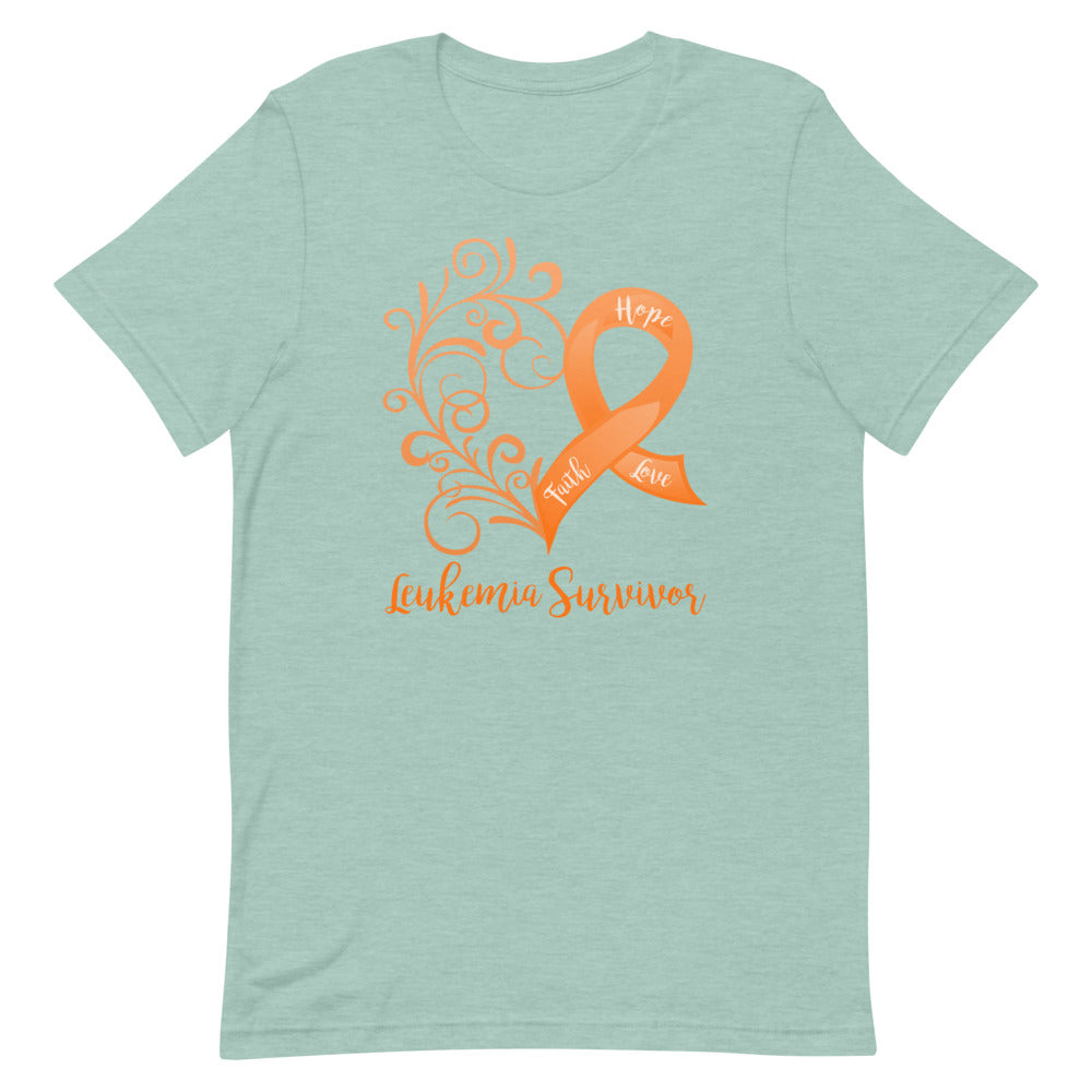 Leukemia Survivor Heart T-Shirt - Several Colors Available