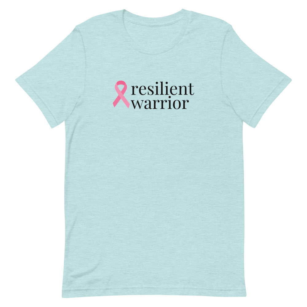 Breast Cancer resilient warrior Ribbon T-Shirt - Light Colors