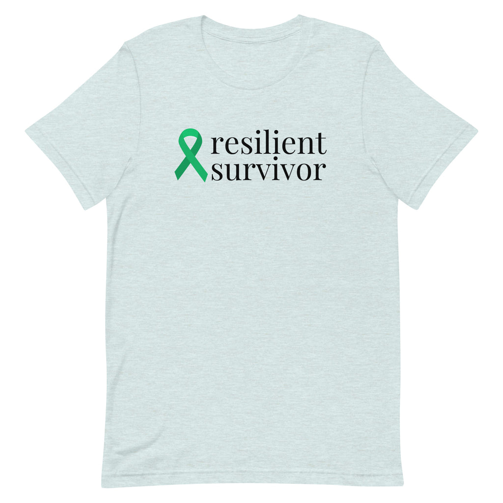 Bile Duct Cancer / Gallbladder Cancer resilient survivor Ribbon T-Shirt - Several Colors Available