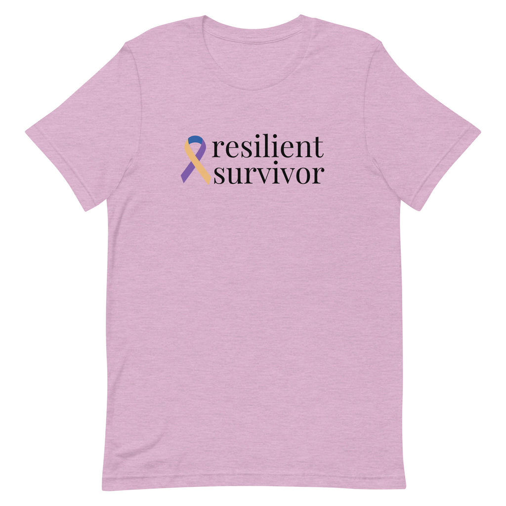 Bladder Cancer "resilient survivor" T-Shirt (Several Colors Available)