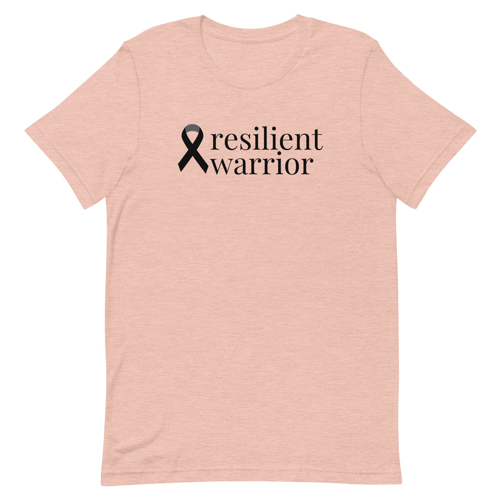 Melanoma & Skin Cancer resilient warrior Ribbon T-Shirt (Several Colors Available)