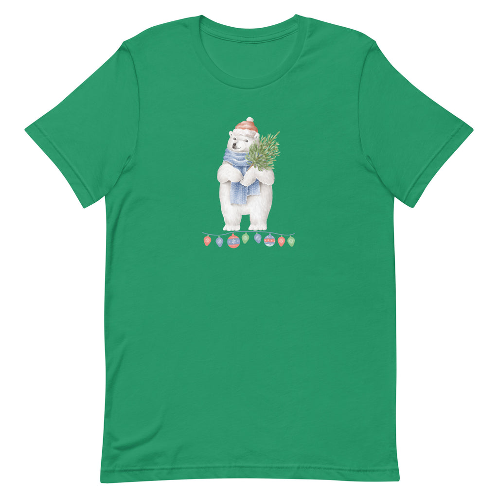 Vintage Christmas Polar Bear T-Shirt - Dark Colors
