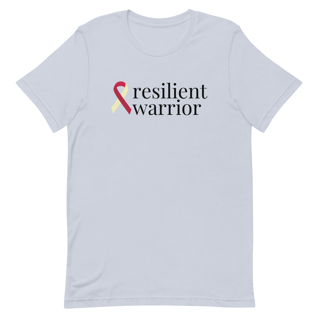 Head & Neck Cancer Resilient Warrior Ribbon T-Shirt - Light Colors