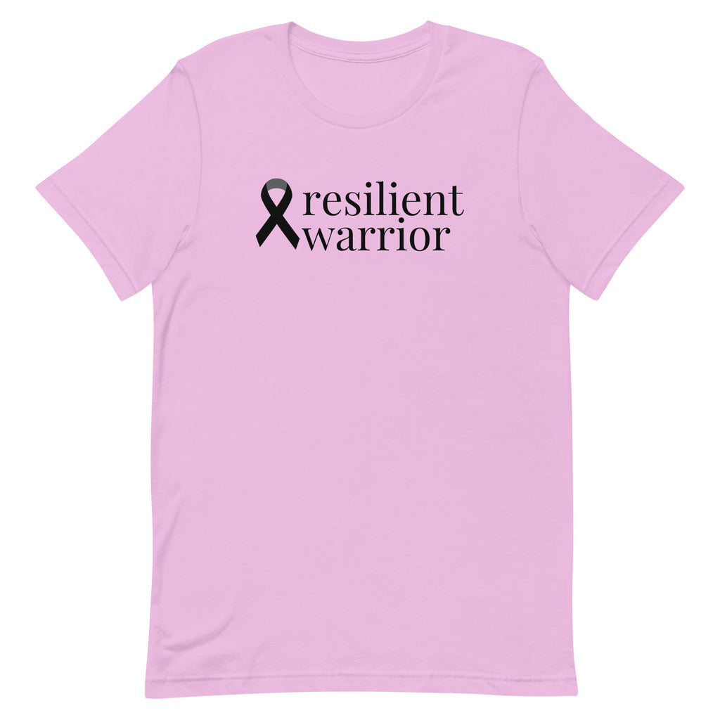 Melanoma & Skin Cancer resilient warrior Ribbon T-Shirt (Several Colors Available)
