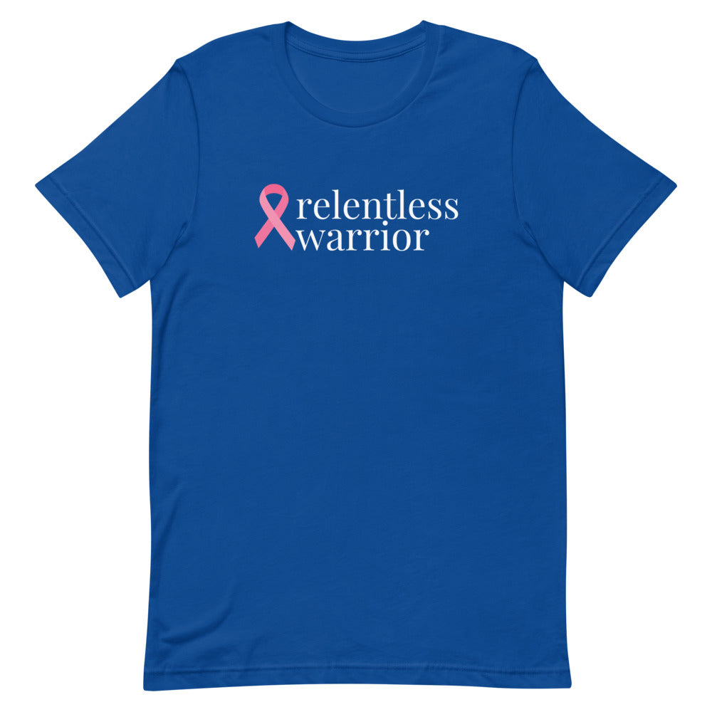 Breast Cancer relentless warrior Ribbon T-Shirt - Dark Colors