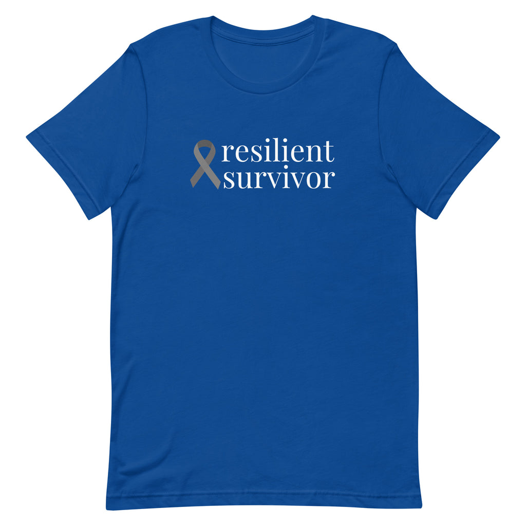 Brain Cancer "resilient survivor" T-Shirt (Several Colors Available)