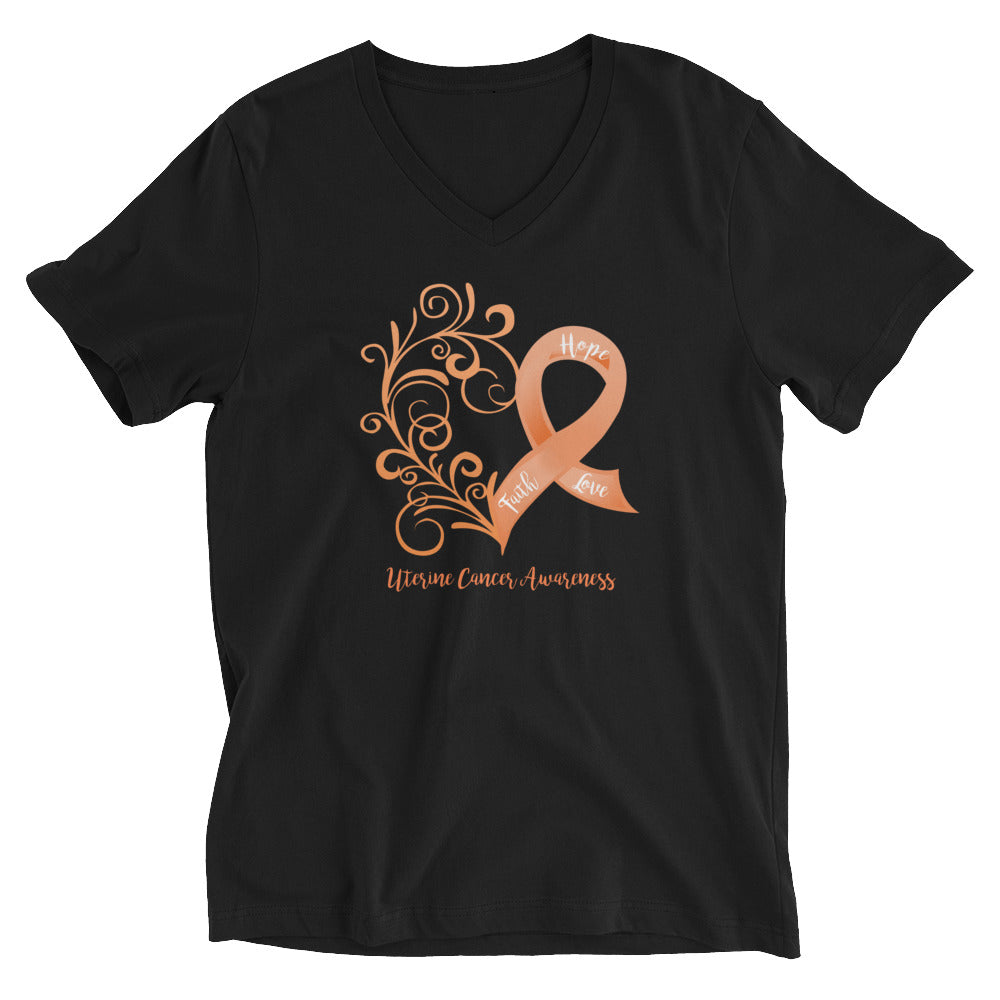 Uterine Cancer Awareness V-Neck T-Shirt