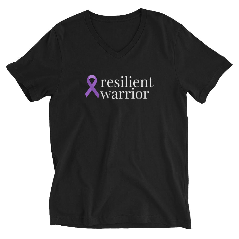 Pancreatic Cancer resilient warrior V-Neck T-Shirt