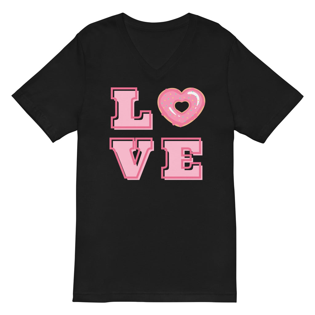 Love Heart Donut V-Neck T-Shirt