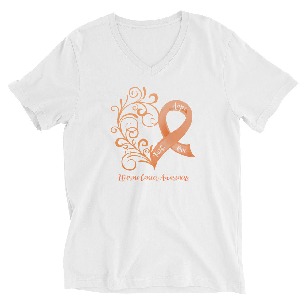Uterine Cancer Awareness V-Neck T-Shirt