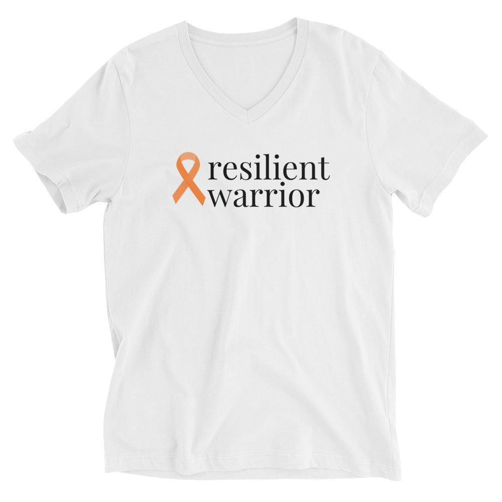 Leukemia resilient warrior Ribbon V-Neck T-Shirt
